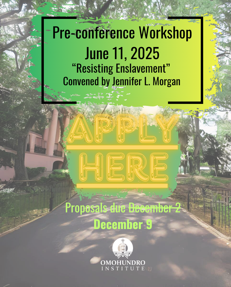 Extended deadline Pre-conf workshop Charleston, SC