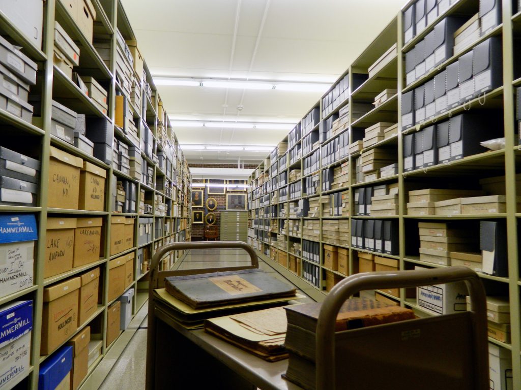 Picture of vault at the Moravian Archives, Bethlehem